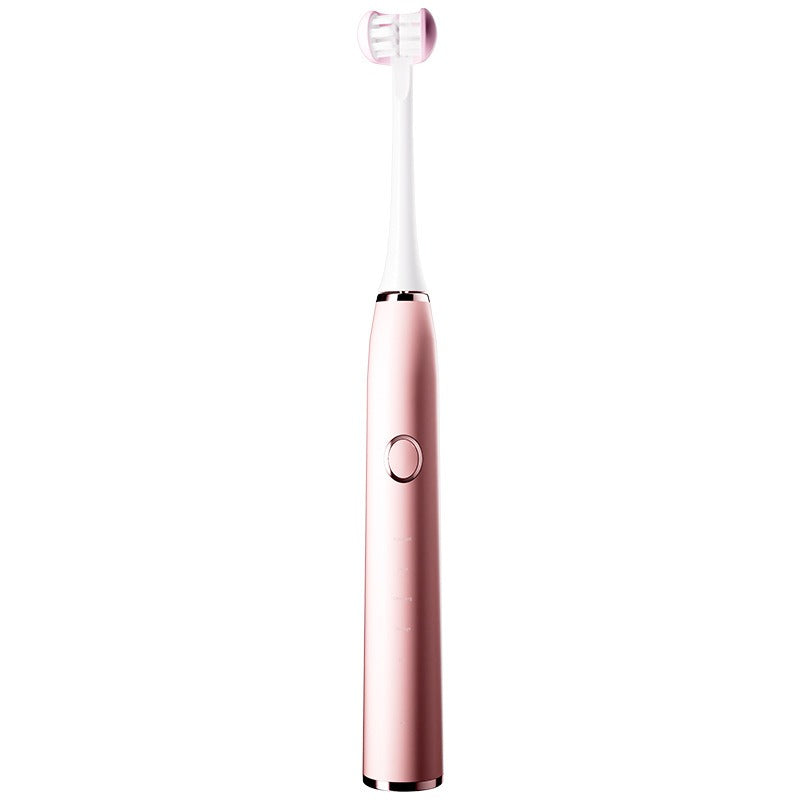 Adult electric toothbrush with three sides rechargeable sonic vibration waterproof electric toothbrush