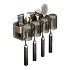 Toothbrush Shelf Bathroom Non-Perforated Mouthwash Cup Tooth Cup Wall-Mounted Storage Rack Electric Toothbrush Shelf